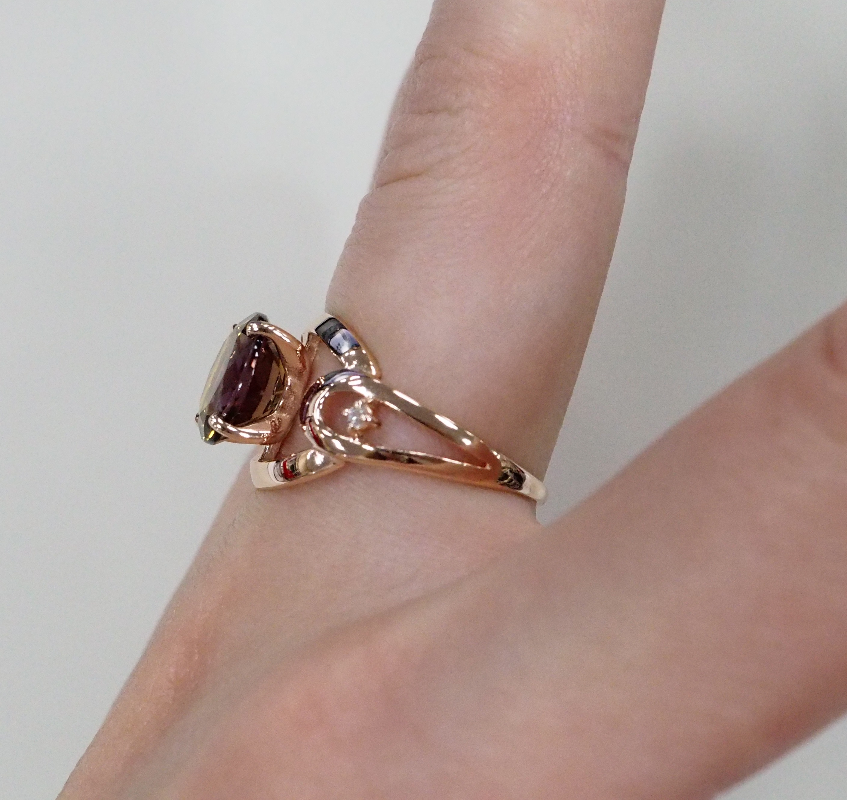 Серебряное кольцо с аметрином